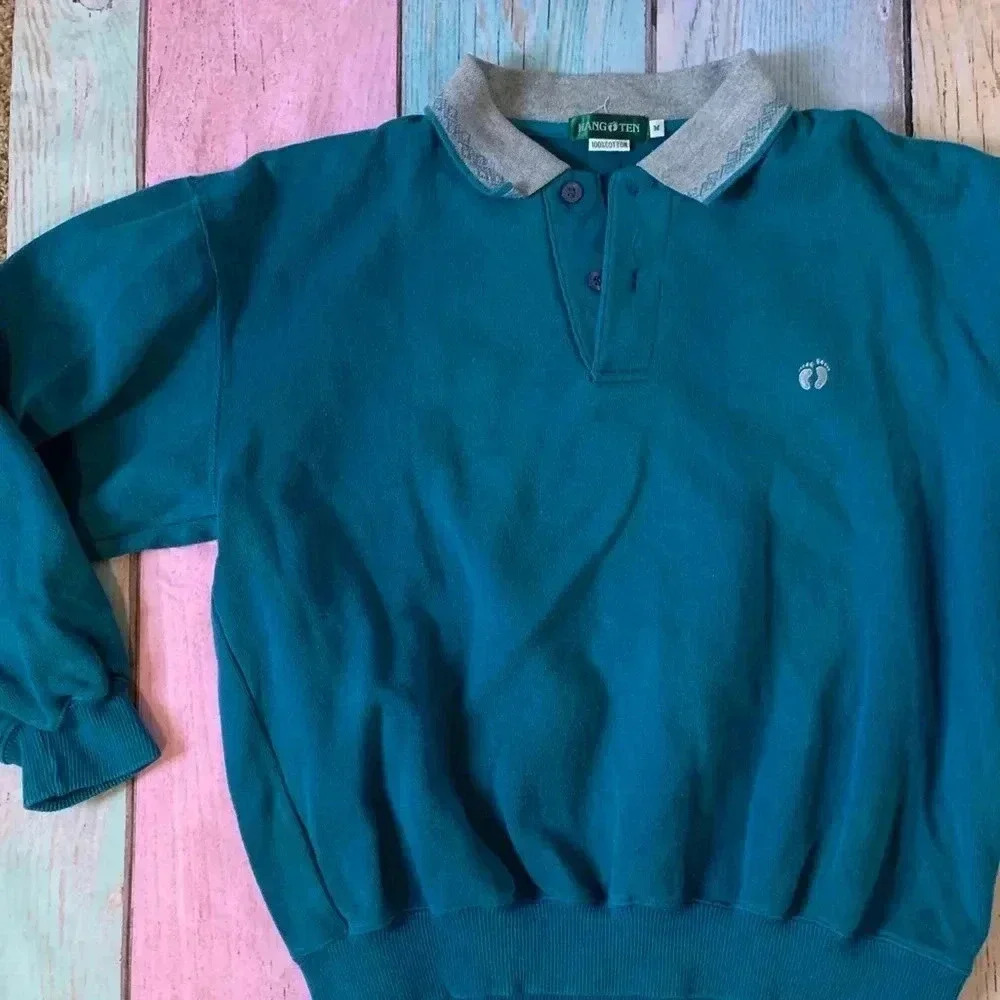 Vintage men’s hang ten collar sweater - Picture 3 of 8